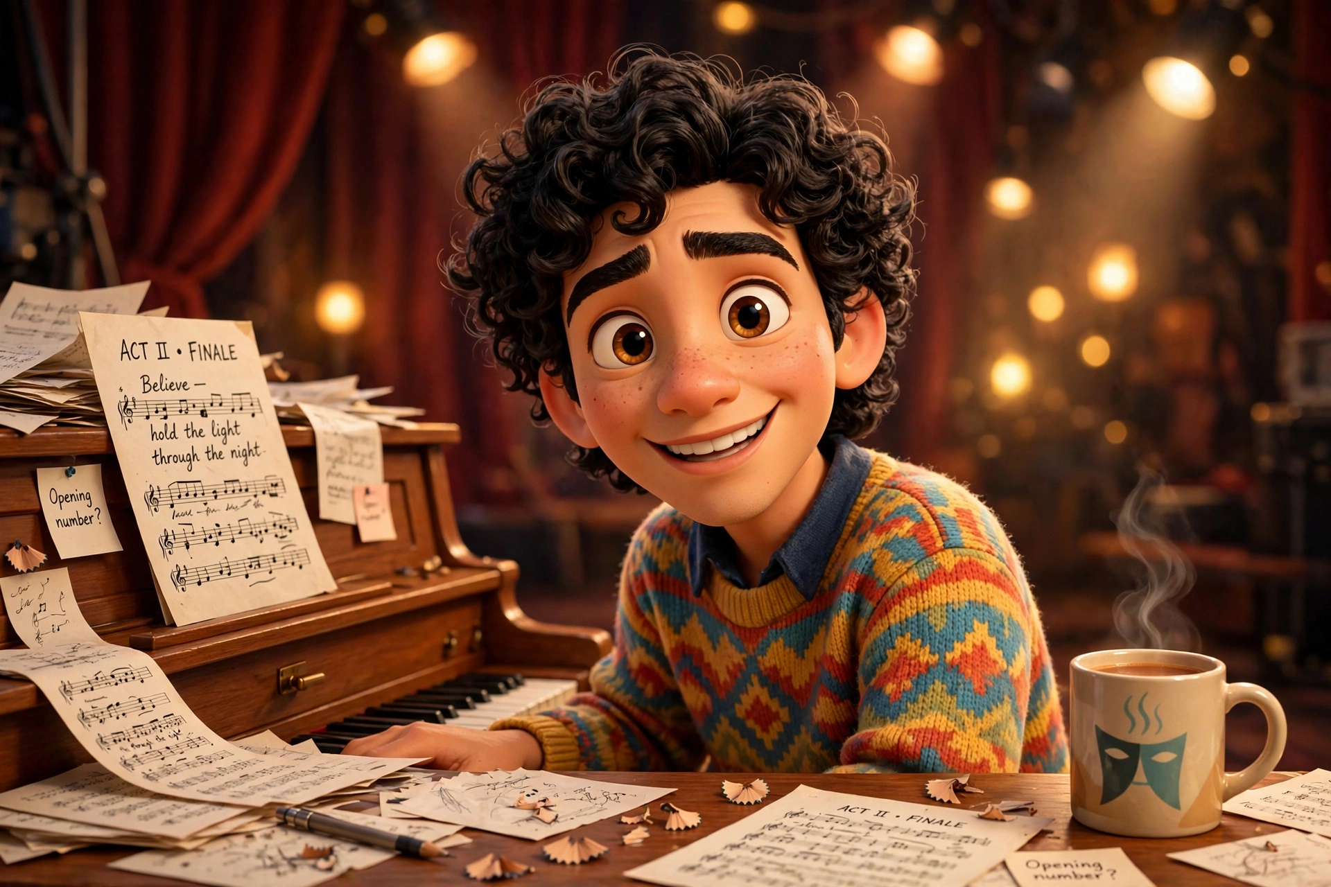 Jonathan Larson at the piano