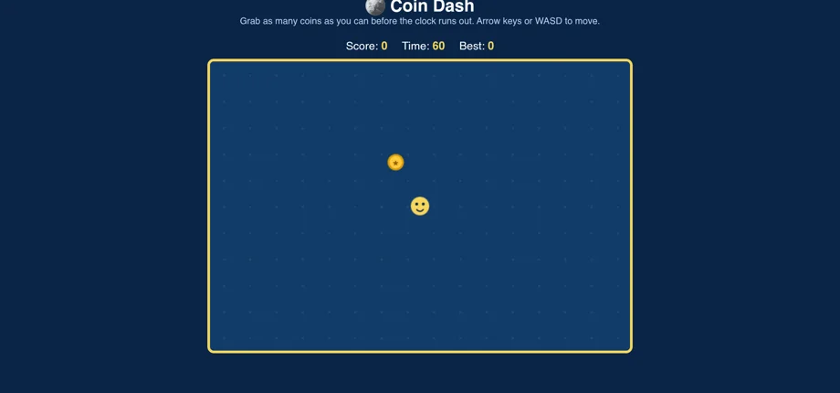 Coin Dash, a 2D coin collector