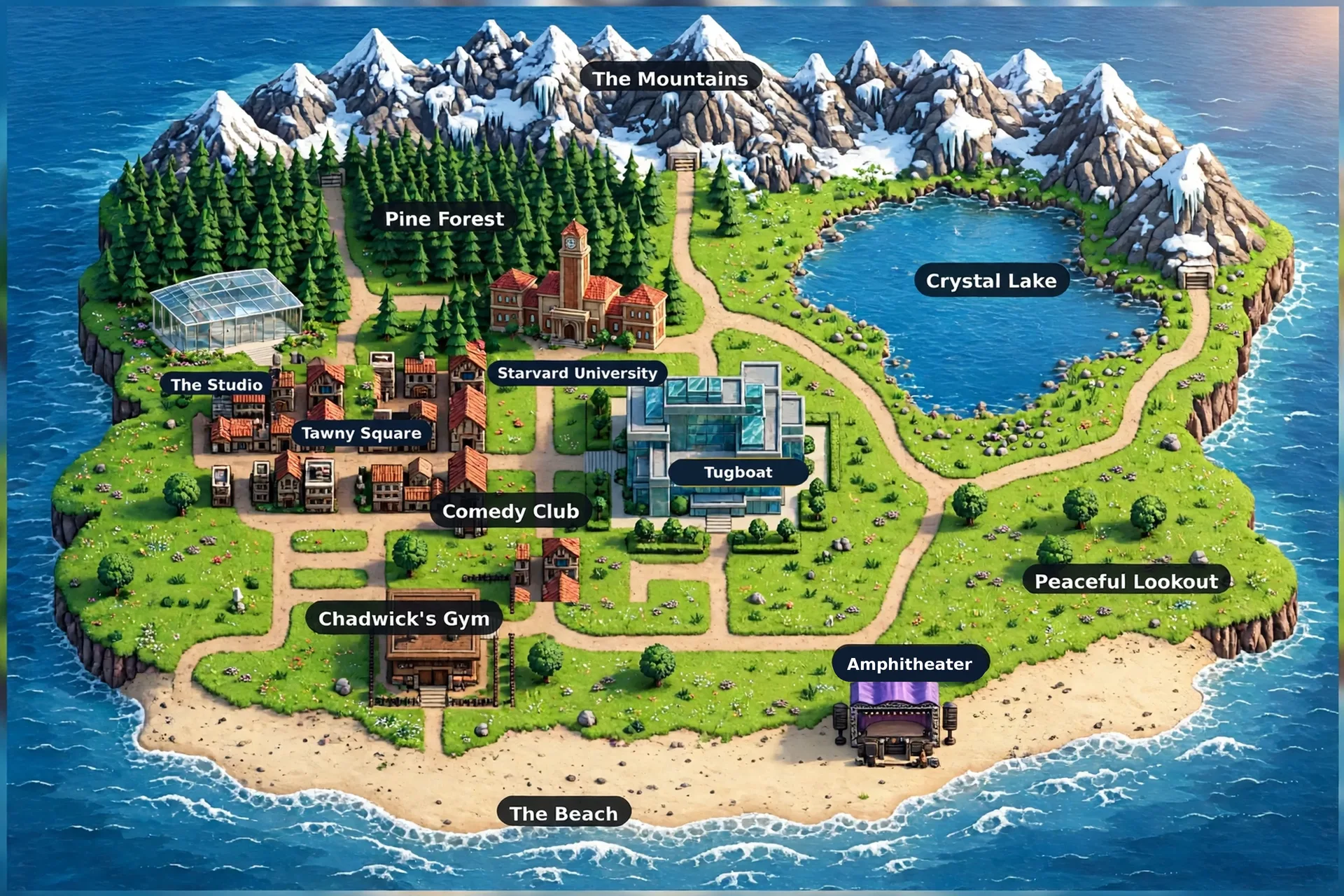 The E2 world map