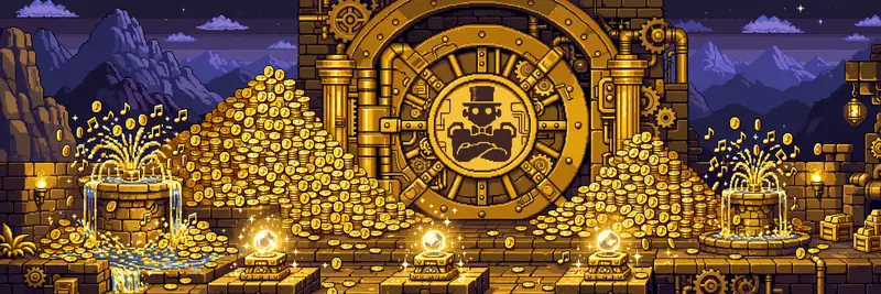 16-bit vault level with mountains of coins