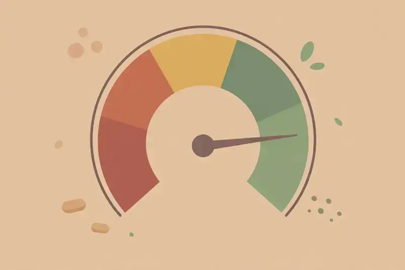 A credit score gauge with the needle pointing into the excellent range