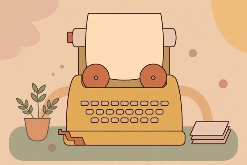 A vintage typewriter with a blank sheet of paper