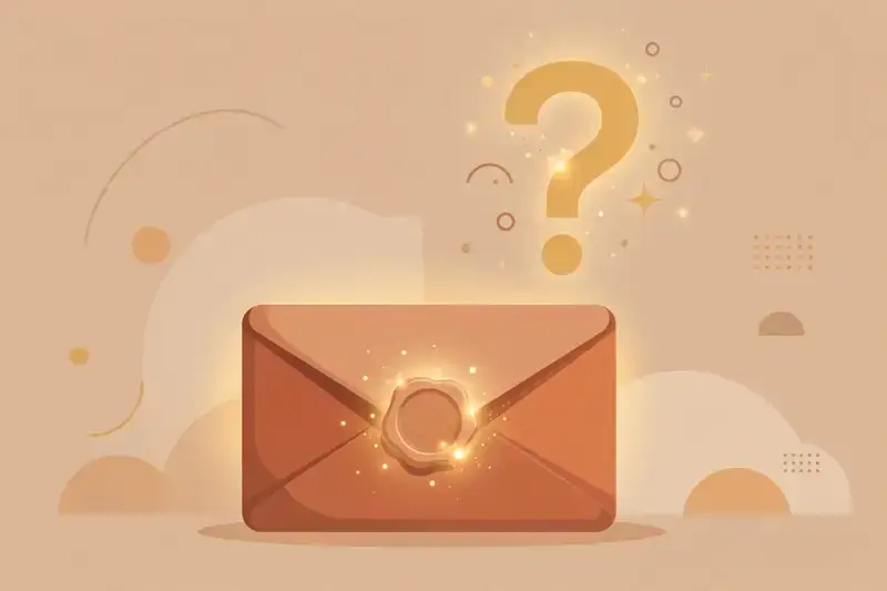 An unopened envelope representing an open loop of tension